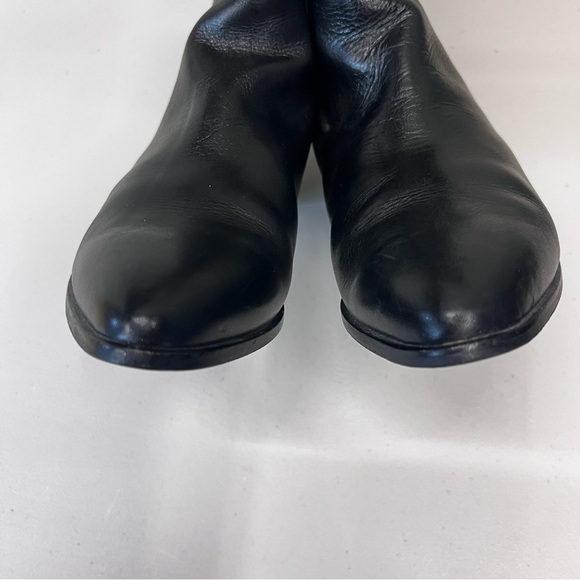 Vaneli Black Leather Western Pull On Knee High Boots Size 8.5 - Picture 5 of 14
